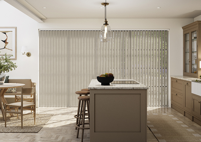 Flori Faux Suede (Blackout), Latte - Vertical Blind - Image 3